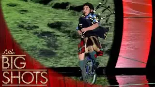 Ever seen an 11-year-old playing bagpipes whilst riding a unicycle?