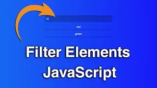 Filter JavaScript | how to create a filter with a list in JavaScript