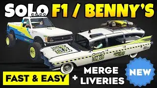 How to Get F1/Bennys Wheels SOLO + Merge Liveries (Galaxy, Ghost Exposed) FAST & EASY in GTA Online