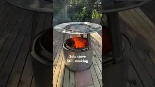 Solo stove first burn. Trying to get it smokeless