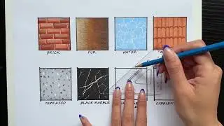how to draw textures with alcohol markers | part 2 | interior design