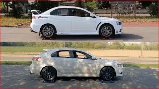 SLIP TEST - Mitsubishi Lancer Evolution X S-AWC vs Lancer Ralliart AWC - @4x4.tests.on.rollers