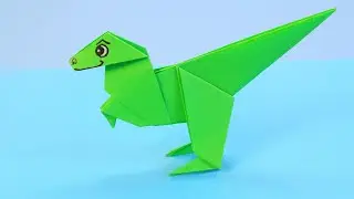 How To Make an Easy Origami Dinosaur / Paper Craft