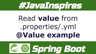 Spring Boot @Value Example | Java Inspires