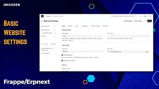 basic website setup || website setting in frappe/erpnext #frappe #erpnext #dkcoder