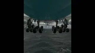 Very Low With Water Before Landing on Gibraltar Airport, Boeing 747-8i skillful Pilot