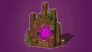 Minecraft: Build a Tree Stump Nether Portal Tutorial [Step by Step]