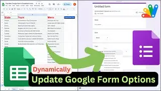 Dynamically Populate Google Form's Dropdown using Google Sheets 