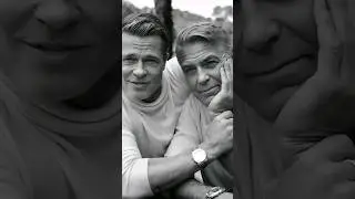 George Clooney & Brad Pitt lost somewhere in France 🥂 #georgeclooney #bradpitt #foreveryoung