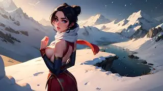 Winter Wonderland ❄️ Lofi Waifu 🎧 Warm Lofi Music for Cold Days