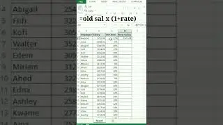 salary increase calculator in excel #short #shorts #Excel #exceltips #hranalytics