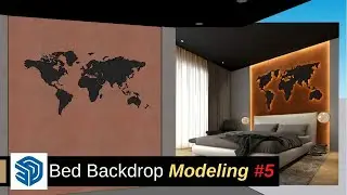 Bed Backdrop Modelling in SketchUp #5