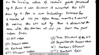 CHSE Commerce Discounting of bills of exchange part5