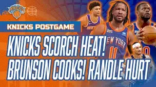 KNICKS SCORCH HEAT! Jalen BRUNSON Cooks! Julius Randle Hurts Shoulder | Knicks vs Heat Postgame