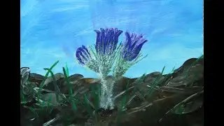 Рисуем Сон-Траву.Правополушарное рисование.Рисуем красками весенние цветы