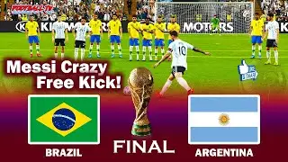 Brazil vs Argentina | FIFA World Cup 2022 Final | Match eFootball PES 2021 | Gameplay PC