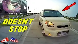 ALMOST GOT HIGH SPEED REAR-ENDED DURING MERGE | Road Rage USA & Canada