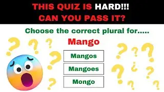 🔥Plural Noun Quiz - Can You Choose The Correct Plural Form Of Each Noun? Grammar Exercises