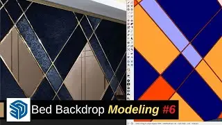 Bed Backdrop Modelling in SketchUp #6