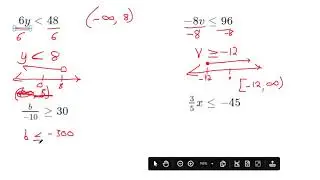 Solve Inequalities using the Division and Multiplication Properties of Inequality