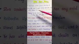 Facts about Metals || Chapter 6-- Metals & it's compounds || Lec.33 (last part)|| General Science