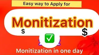 How to apply for monetisation / complete step by step application process.#monetisation I