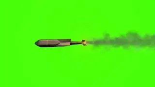 Футажи для видеомонтажа Полёт ракеты на зеленом фоне Green Screen