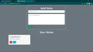 Build a Note-Taking App with Bootstrap and JavaScript | Add, Delete, and Edit Notes #notetakingapp