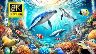 OCEANIC WONDERS: Mesmerizing Marine Animals 8K VIDEO ULTRA HD HDR / 