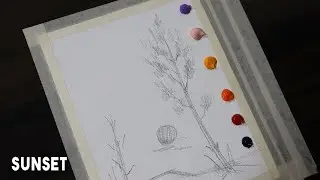 Sunset Painting Ideas | Step By Step Painting | Easy & Simple Technique