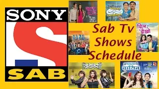 SAB TV Shows Time Table Or Schedule