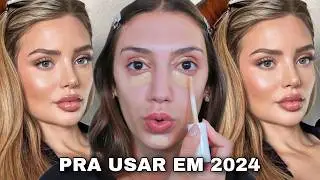 MAKE PRA USAR *TODOS OS DIAS EM 2024* | APRENDA A SE MAQUIAR *PASSO A PASSO PARA INICIANTES*