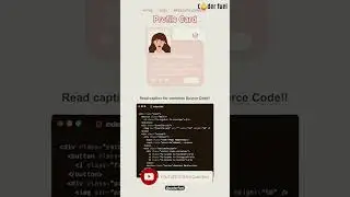 Profile Card with HTML & CSS | responsive design #ProfileCardDesign #FrontendDevelopment