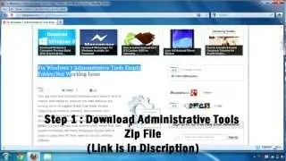 How to Fix Windows 7 Administrative Tools Not Working / Empty Folder