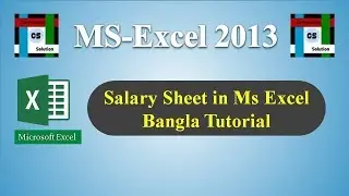 How to make a Salary Sheet in ms excel 2013 