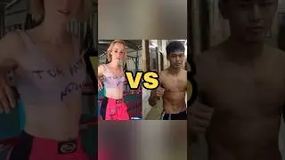 She CHALLENGED A Male Kickboxer…