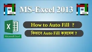 How to use auto fill option in excel 2013