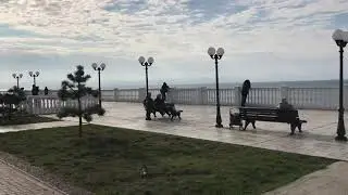 Анапа 6 декабря 2021 Чёрное море набережная Высокий берег Anapa 6 December 2021