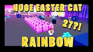 *OMG* HACKER EQUIPS 27 *RAINBOW* HUGE EASTER CATS!!! | Pet Simulator X