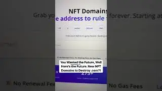 You Wanted the Future, Well Here’s the Future. New NFT Domains to Destroy .com?!