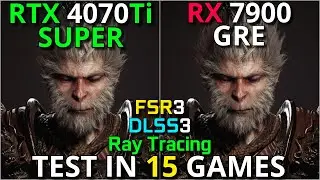 RTX 4070Ti SUPER vs RX 7900 GRE | Test in 15 Games | 1440p & 4K | Ray Tracing + DLSS 3 & FSR 3