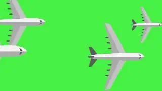 airplane-flying-transition green screen