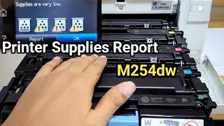 How to get Supplies Report on hp laserJet Pro M254dw printer