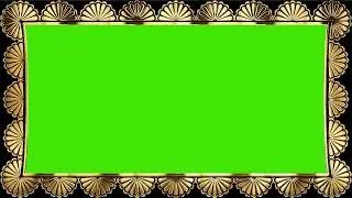 no copyright golden wedding frame | frame green screen free video footage