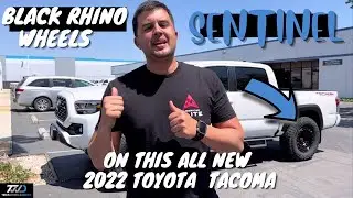 The All New 2022 Toyota Tacoma on a set of Black Rhino Wheels Sentinel!