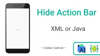 How to Hide Action Bar in Android studio or AIDE app || Codser Codroid