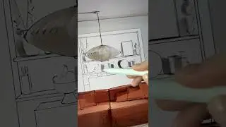 Interior rendering in Procreate from scratch