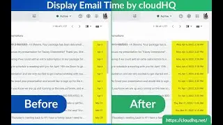 Display email time in your Gmail inbox