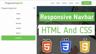 Create A Responsive And Sticky NavBar Using HTML And CSS | Navigation Bar | HTML CSS