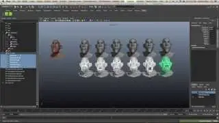 Triple Jaw Setup - Extracting The Corrective Shapes (Maya 4/5)